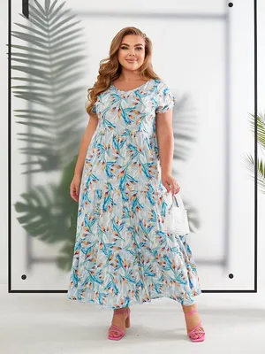 Женское летнее платье из штапеля ярусное купить оптом в Украине от  производителя GOLS