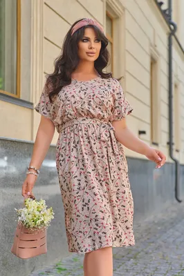 Летнее платье из штапеля с V-вырезом (ID#1627553565), цена: 798 ₴, купить  на Prom.ua