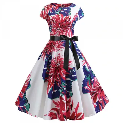 Летнее женское платье с цветами MN41-21 в интернет-магазине Е-Леди