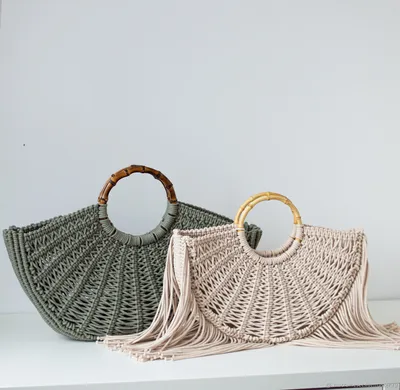Купить сумка из джута ручной работы у мастера без наценок | DIY Рукоделие -  Сумки