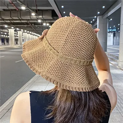 Летние шляпы для женщин, шляпа от солнца с цветком, соломенная шляпа для  отпуска, фетровая шляпа, женская панама, пляжные панамки, складные шляпы |  AliExpress