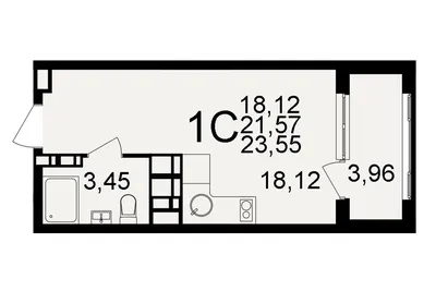 Продам новостройку 23.55 м² этажей 21 2590500 руб база Олан ру объявление  96629167