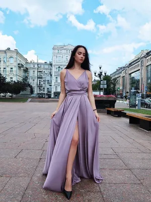 Платье шелковое лилового цвета — FashionYouWant, акция действует до 30  октября 2025 года | LeBoutique — Коллекция брендовых вещей от  FashionYouWant — 6506616