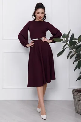 Платье 171982 фиолетовый для полных женщин купить недорого в России —  Интернет-магазин EvaGraffova