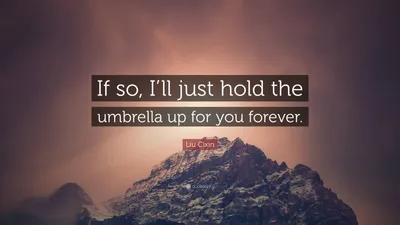 Лю Цысинь цитата: «Если так, я просто буду вечно держать для вас зонтик».