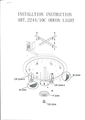 Хрустальная потолочная люстра Odeon Light Lotus 2244/10C (Италия) | купить  2244/10C по самой выгодной цене