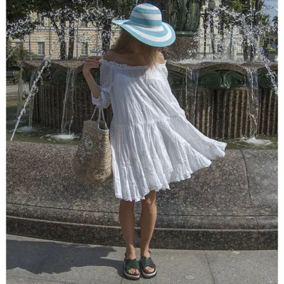 U4483Vw Платье в стиле Бохо 100 % хлопок Испания Calao, Spain U4483Vw  купить в интернет-магазине treasure-box.ru