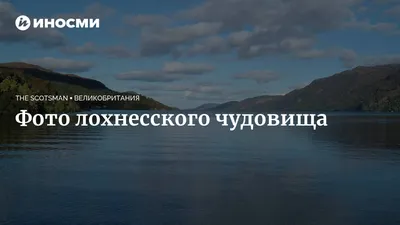 Самое убедительное фото лохнесского чудовища? | 07.10.2022, ИноСМИ