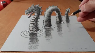 Как нарисовать Лохнесское чудовище в 3D? Видео урок | Ололо - смешные  картинки и веселые истории