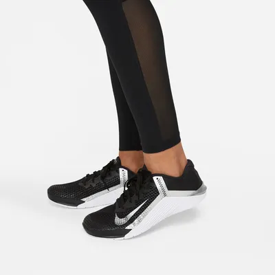 леггинсы женские Nike Pro 365 Tight 7/8 Hi Rise black/white. TennisMaster |  TennisMaster