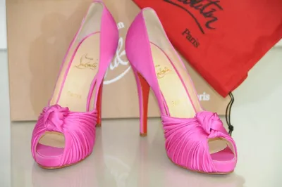 $865 New CHRISTIAN LOUBOUTIN Lady Gres Pink Fuchsia Satin Platform SHOES  38.5 | eBay