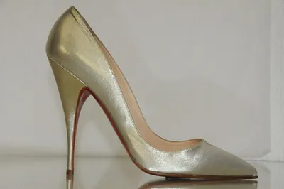 $995 NEW Christian Louboutin Pumps Light Gold Shimmer Lame Heels Shoes 39 |  eBay