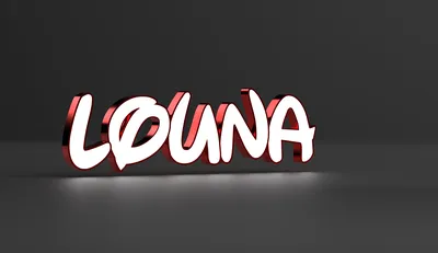 STL-Datei Leuchtender Name Louna・Design für den 3D-Druck zum  Herunterladen・Cults
