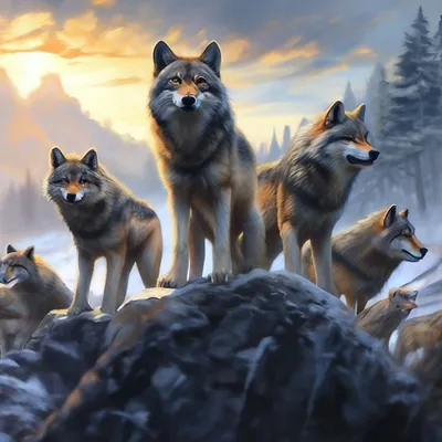 Волки: самые умные хищники планеты» — создано в Шедевруме
