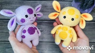 Лунтик и Луна - фото вязаной игрушки 1280x720. Автор: Уютный мир игрушек  Amigurumi