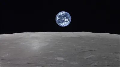 Обои Вид Земли с Луны, картинки - Обои для рабочего стола Вид Земли с Луны  фото из альбома: (космос)