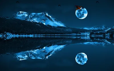Отражение Луны в воде - 52 фото
