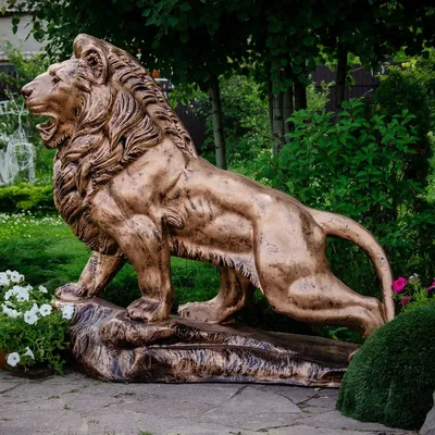 Фигура льва купить за 35 250 руб. ЦЕНА Снижена - Зимние скидки на  Скульптура под бронзу