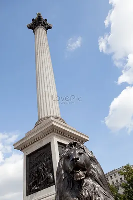 Лондонская статуя льва и колонна Нельсона изображение_Фото номер  501475375_JPG Формат изображения_ru.lovepik.com