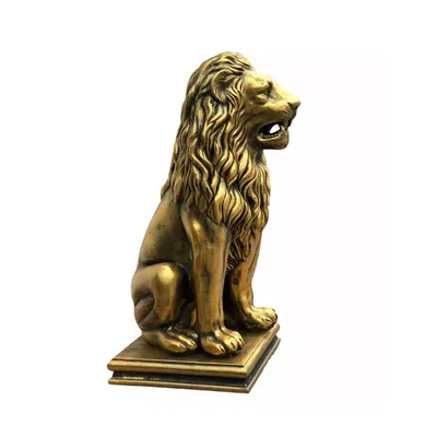 Статуя льва из бетона — Королевский лев, золото – заказать на Ярмарке  Мастеров – 1A7PHRU | Скульптуры, Москва