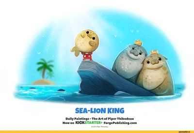 Sea-Lion King / Piper Thibodeau (Cryptid-Creations) :: красивые картинки ::  краб :: морские львы :: art (арт) / картинки, гифки, прикольные комиксы,  интересные статьи по теме.