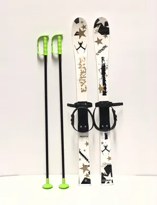 Детские лыжи, комплект, лыжи длинной 90 см, цвет: белый (6128) 5391 цена |  pigu.lt
