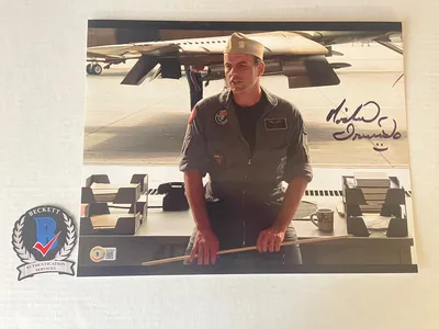 Майкл Айронсайд подписал фотографию Top Gun размером 11 x 14 дюймов — сертификат подлинности Беккета — аутентичные автографы CPA