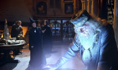 Поклонники Гарри Поттера чтят Майкла Гэмбона, сыгравшего Дамблдора, и поднимают палочки в небо