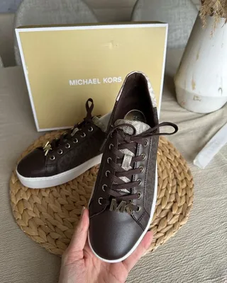 Женские бежевые кожаные кеды с тиснением Michael Kors купить в Украине цена  5145 грн ① Оригинал ② Выгодная цена ③ Отзывы покупателей