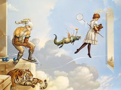 Desert Dream/Майкл Паркс Паркс был моим любимым артистом!!! | Картины-иллюзии, Сюрреалистическое искусство, Картины с оптическими иллюзиями