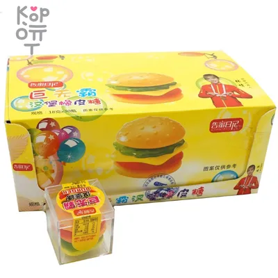 Мармелад Gaomiriji Биг Мак Фадж Большой мягкий Гамбургер по цене 40 руб. в  интернет магазине Корейские товары для всей семьи(КорОпт)