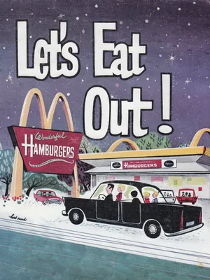 Купить постер (плакат) McDonald's - Let's Eat Out ! для интерьера