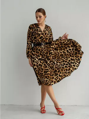 Женское леопардовое платье из вискозы ELLYME купить в интернет-магазине  ЦУМ, арт. 16002