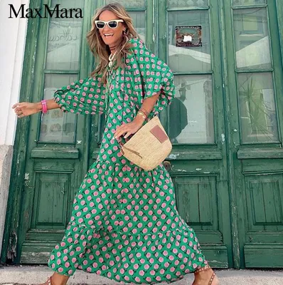 Женское платье Max Mara с цветочным принтом и длинными рукавами Альпинизм,  Женский, На любой сезон, размер 48, материал Искусственные материалы —  купить в интернет-магазине OZON (1265018706)