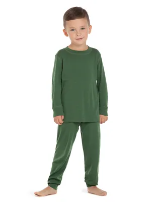 Пижама для мальчика из шерсти мериносов, цвет олива купить в Москве