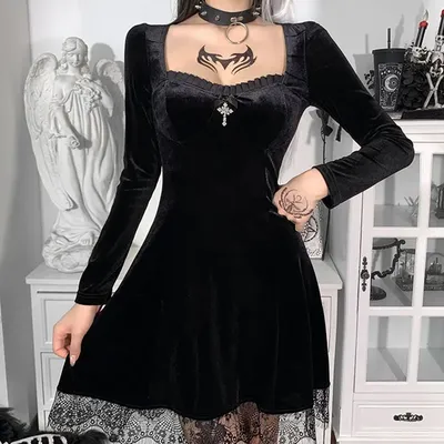 Черное обтягивающее платье мини со шнуровкой и кружевом арт.19959 - купить  в Екатеринбурге