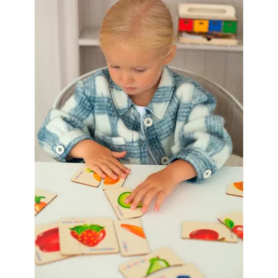 Картинки-половинки Фрукты-овощи, пазлы для малышей Raduga Kids, арт. RK1267  купить в Санкт-Петербурге | Интернет-магазин Умный Котик
