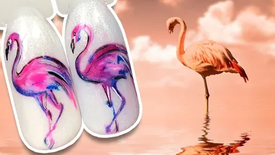 Летен маникюр с фламинго// Summer flamingo nails - YouTube