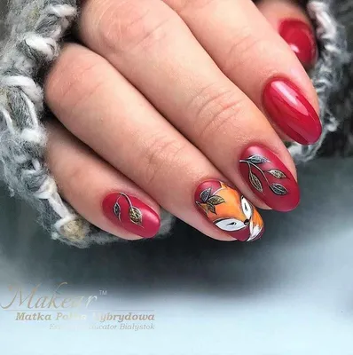 NAILSMAGAZINE on Instagram: “Aww, the cutest little fox! 💕🦊 @vo.tino  #nailsmagazine . . . . . #autumnnails #fal… | Fall nail art, Fall nail art  designs, Nail art