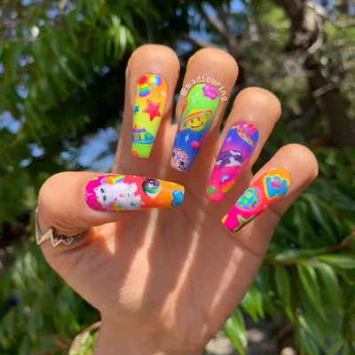 Lisa Frank Inspired Nails | Gallery posted by JaLauna Brenae' | Lemon8