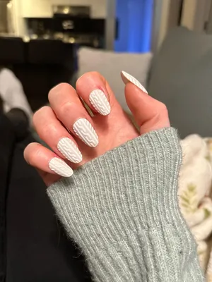 Sweater Nail Designs for Winter: Cable Knit to Cashmere