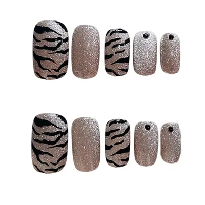 Tiger Stripe Handmade Phototherapy Short Medium and Long Artificial Art  Finished Fake Nails - China Manicure and Wear Manicures price |  Made-in-China.com