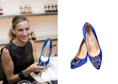 Купить Туфли Manolo Blahnik Hangisi 105 Темно-серые в аутлете Фэшн Хаус