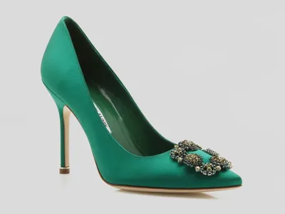 Туфли Manolo Blahnik зеленые, 36 - купить за 21600 ₽ | SFS