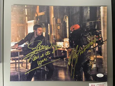 Ману Беннетт подписал фотографию Arrow 8x10 с автографом Слэйда Уилсона Детстроук | eBay
