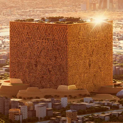 Гигантский небоскреб-куб в Саудовской Аравии