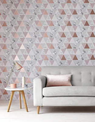 Серо-розовые обои | Home wallpaper, Room decor, Gold home decor