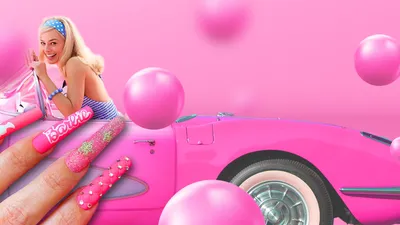 Маникюр в стиле Barbie | Как сделать дизайн ногтей в стиле Барби как у  Марго Робби | Идеи маникюра в розовом цвете - Фото
