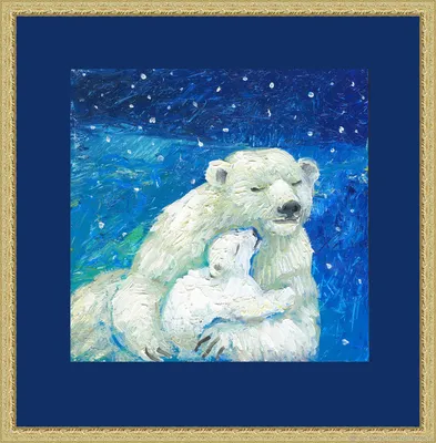 Картины: Картина маслом Белые медведи – купить онлайн на Ярмарке Мастеров –  S3XS4RU | Картины, Белгород
