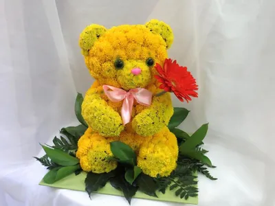 Цветы и мишка Teddy в шляпной коробке: Купить с доставкой в  royal-flowers.dp.ua Днепр